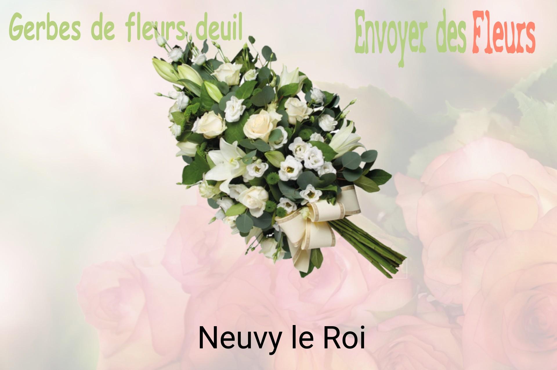Gerbe de fleurs de deuil livrée à Neuvy-le-Roi
